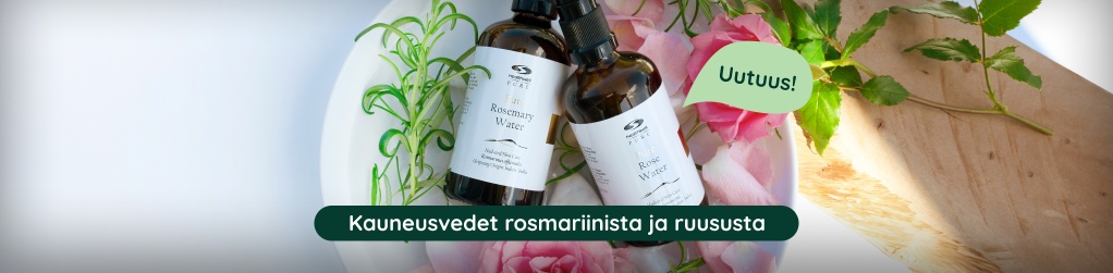 Uutuudet PURElta: Ruusuvesi ja rosmariinivesi